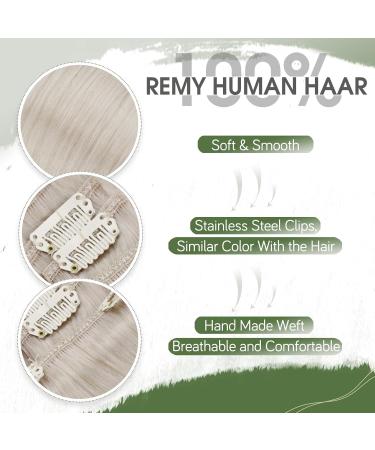 Buy Hetto Clip In Extensions - Real Remy Hair Platinum Blonde #60 120g 45cm - Smooth & Full Coverage - Buy Online on GoSupps.com