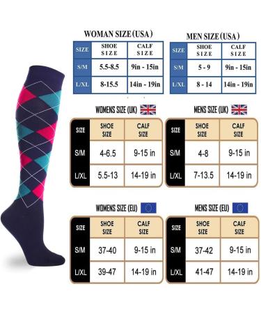 Compression Socks 7 Pairs for Men & Women | 15-20 mmHg Circulation Support | Ideal for Athletic, Nurse, Medical, Running | S-M Multicolor - Buy Online on GoSupps.com
