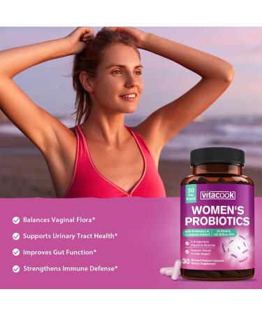 Vitacook Iron Supplement for Women Men High Potency Iron 65mg with Vitamin C 250mg + Women's Probiotics 100 Billion CFU 36 Strains with Prebiotics & Digestive Enzymes - Buy Online on GoSupps.com