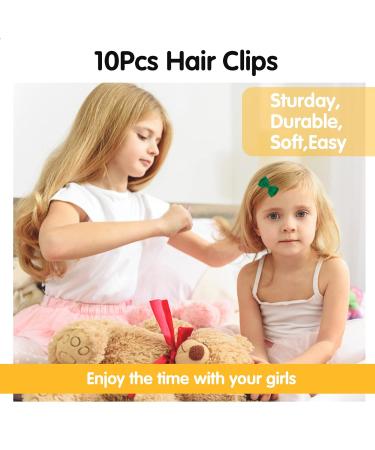 Sibba 10 Pack Hair Loops & Crocodile Clamps - Cheerleading Ponytail Holders for Women & Kids | Green Styling Accessories - Buy Online on GoSupps.com