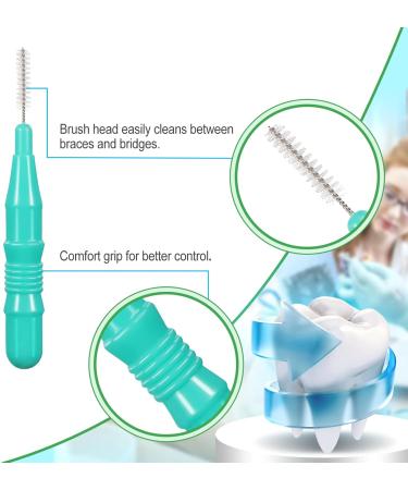 700 Pieces Interdental Brush Set | 100 Braces Brushes & 600 Toothpicks | Oral Hygiene Flossing Tool for Cleaner Teeth - Buy Online on GoSupps.com