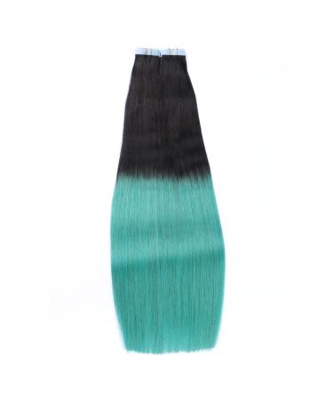 Buy Tape-In Hair Extensions - #1B/Sky Ombre - 70cm - 100% Remy Real Hair - 10 Bricks - 4cm Wide - Tress by Novon Hair Extensions - Buy Online on GoSupps.com