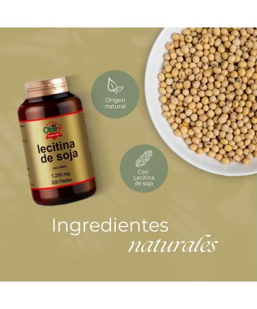 Obire | L cithine de soja 1200mg | 200 perles | Source naturelle de phospholipides | Soin h patique et m tabolique - Buy Online on GoSupps.com