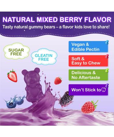 Kids Melatonin Gummy Supplements 1mg - Non-Habit Forming Melatonin Gummies Kids with Chamomile, Lemon Balm, L-Theanine, Magnesium, Zinc for Children Ages 4+ - Non-GMO, Gluten Free, Mixed Berry Flavor Mixed Berry 60 Count (P  - Buy Online on GoSupps.com