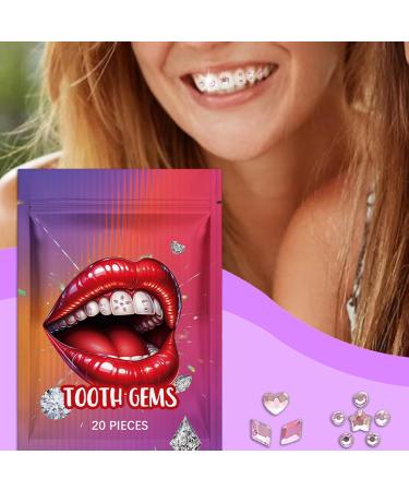 Crystal Stickers for Teeth - Gemstone Rhinestone Stickers for Teeth - Multifunctional Teeth Supplies Decorative Daily Teeth Decor for Shopping Dating - Buy Online on GoSupps.com