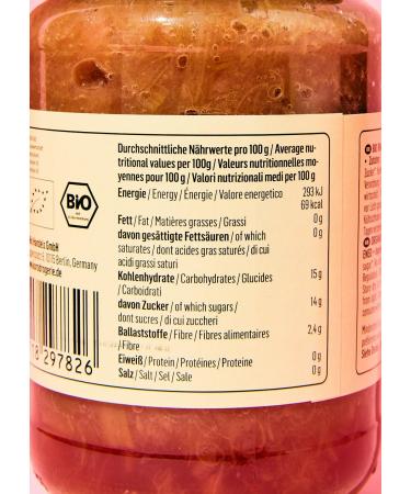 KoRo Organic Rhubarb Compote 8x360g - Premium Sugared Rhubarb for Baking & Desserts - Enjoy Pure | Organic Quality - Buy Online on GoSupps.com