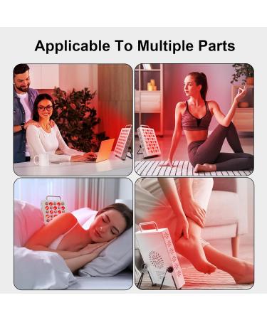 Red Light Lamp Panel 40 LEDs Red Light Near Infrared Light with Timer Adjustable Angle & Brightness Red Lamp at Home/Office - Buy Online on GoSupps.com