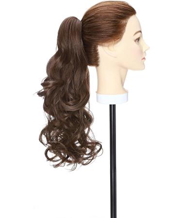 S-noilite Clip in Ponytail Extension - Curly Wavy Synthetic Hairpiece for Women 18 - Black mix Light Auburn - Buy Online on GoSupps.com