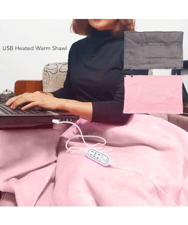 Shop Ultimate Heated Warm Scarf - 3 Gears USB Electric Heating Soft Fluff Temperature-Timing Function (Pink) - Stay Cozy Anywhere! - Buy Online on GoSupps.com