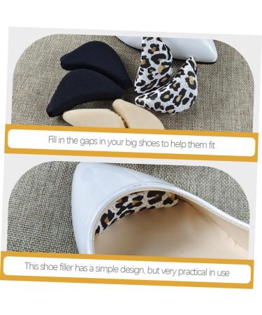 6 Pairs Sponge Toe Plug Inserts - Shoe Fillers for Loose Shoes - Leopard Print Half Pad for Perfect Fit - Buy Online on GoSupps.com