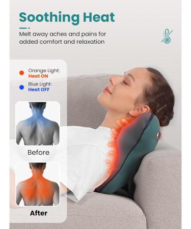 Bob and Brad Ezback Massage Device - Shiatsu 3D Neck & Back Massager for Pain Relief Warmth & Comfort - Ideal Gifts for Men & Women - Buy Online on GoSupps.com