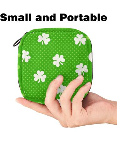 Shop Women's Binding Bags - Irish Cloverleaf Pattern Tampon Storage Multi Zip Pocket Design - Buy Online on GoSupps.com