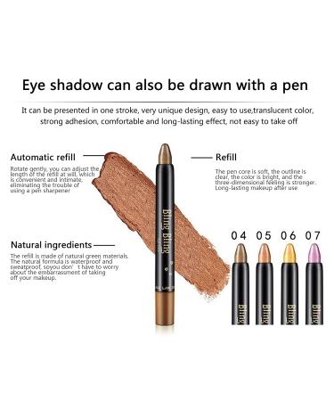 Glitter Eyeshadow Pencils Set - Waterproof, Ultra Pigmented, Long Lasting Eye Shadow Stick for Women - 15 Shiny Colored Sticks - Buy Online on GoSupps.com