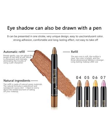 Creamoon Eyeshadow Pencils Eyeshadow Pen Glitter Eyeshadow Stick Long-lasting Waterproof Eyeshadow Smooth Eye Shadow Stick Eye Makeup Beauty Makeup Tools (Colorful blue) 11colorful blue - Buy Online on GoSupps.com