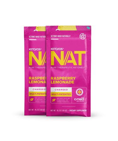 Keto//OS NAT Raspberry Lemonade Charged Exogenous Ketones - BHB Salts Supplement (20 Count) | Energy Boost for Men and Women - Buy Online on GoSupps.com