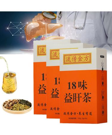 Daily Liver Nourishing Tea 18 Different Nature Herbs - 18 Flavors Liver Care Tea 30Bags/1Box (3pcs C) 3pcs C