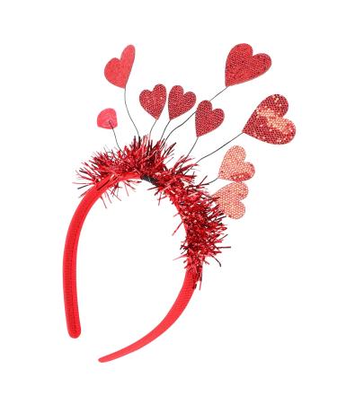 Beaupretty Glitter Heart Headband - Red Lametta Hair Band for Valentine's Day Weddings & Photo Props - Buy Online on GoSupps.com