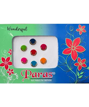 Shop Viviraa 8-Pack Colorful Indian Bindis | Bollywood Face Jewels & Forehead Stickers for Kids Girls & Women - Adhesive Body Jewelry - Buy Online on GoSupps.com