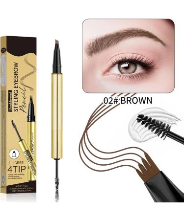 Shaers Eyebrow Pen Waterproof Eyebrow Makeup Pencil with Gel Long Lasting Makeup Supplies Suitable for Daily Use Travel Work Sports Commuting - Buy Online on GoSupps.com