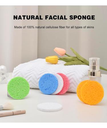 Compressed Facial Sponges - 100% Natural Cellulose Professional Makeup Removal & Facial Cleaning | Eco-Friendly & Multi-Colored - Buy Online on GoSupps.com
