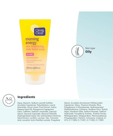 Clean & Clear Morning Energy Facial Scrub 150ml 150 ml (Pack of 1) Brightening - Buy Online on GoSupps.com