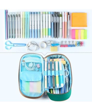 Homecube Pencil Case Big Capacity Pencil Bag Makeup Pouch Durable Students Stationery with Double Zipper Pen Holder for School/Office  Green - Buy Online on GoSupps.com