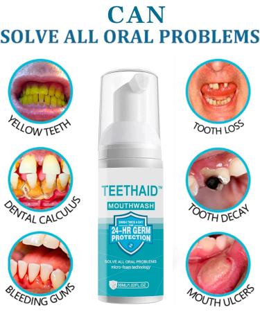 TEETHAID Mouthwash Foam | Calculus Removal, Teeth Whitening & More - Buy Online on GoSupps.com