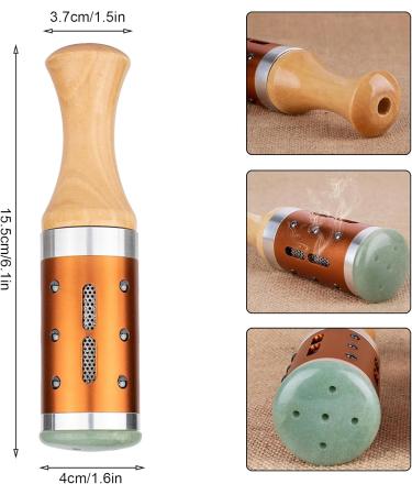 Moxibustion Box & Moxa Roll Stick - Portable Healing Acupressure Tool for Massage Therapy | Removable Design for Optimal Comfort - Buy Online on GoSupps.com