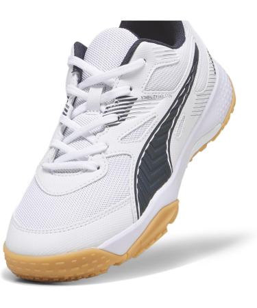 PUMA Unisex Kids Solarflash Jr II Indoor Trainers - 34 EU - Puma White/Nitro Blue/Shadow Gray - International Shipping Available - Buy Online on GoSupps.com