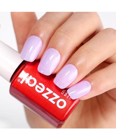 Ozzeal Jelly Gel Nail Polish 15ML Lavender Purple Silver Glitter Shimmer Neutral Sheer Gel Polish Soak off UV LED Light Iridescent Translucent Sparkly Nail Gel Polish for Nail Art DIY Manicure Jelly Lavender-silver Glitter - Buy Online on GoSupps.com