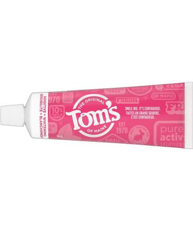 Tom s of Maine PureActiv Sensitive + Whitening Fluoride Free Toothpaste Calming Mint 76 ml - Buy Online on GoSupps.com