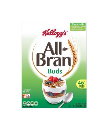 Kelloggs All Bran Buds High Fiber Cereal 22oz Box - Original Flavor with 8 Vitamins and Minerals - Buy Online on GoSupps.com