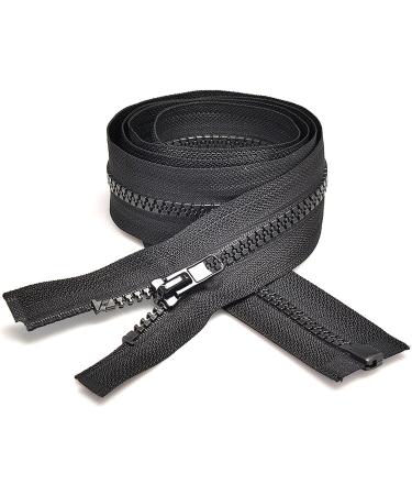 Sawoake 5/8 Inch Separating Jacket Zippers - 2PCS Black Molded Plastic Zipper Bulk for Coats, DIY Sewing Tools - Garment, Bags, Home Textile - Buy Online on GoSupps.com