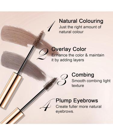 Buy CAHIUYOA 2PCS Waterproof Eyebrow Gel - Long-lasting Tinted Brow Mascara for Natural Brows - 02 Light Brown | International Shipping Available - Buy Online on GoSupps.com