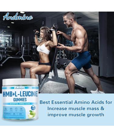 HMB and L-Leucine Gummies 3000mg with Trehalose for Muscle Growth Muscle Relief and Workout Recovery for Adults & Elder Non-GMO Vegan Gluten Free Apple Flavor 120 120 Count (Pack of 1) - Buy Online on GoSupps.com