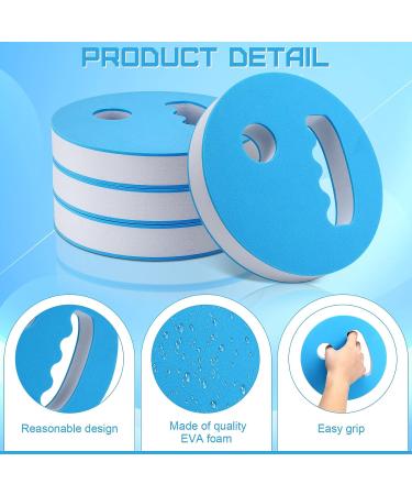 4 Pcs Water Exercise Discs - Hand Held Pool Resistance Set for Adults - Eva Foam Water Aerobic Equipment for Swimming Beginners - White and Blue - Buy Online on GoSupps.com