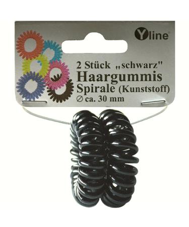 2 hair tie black plastic hair accessories for.Children braid rubber hair tie spiral hair spiral braid coil on SB card 2360 (black)