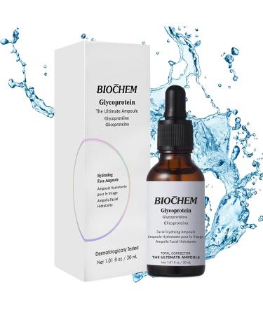 Buy BIOCHEM Glycoprotein Facial Hydrating Ampoule - Deep Moisturizing & Skin Repair for All Skin Types | 1.01 fl oz (30 mL) - International Shipping Available - Buy Online on GoSupps.com