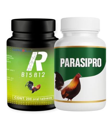 Poultry Care Support Pack | B15 B12 Recovery 200 Tablets + Parasipro Herbal 100 Tablets