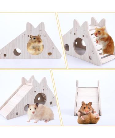 Molain Wooden Hamster House with Ladder & Slide | DIY Small Animal Activity Toys & Accessories - Buy Online on GoSupps.com