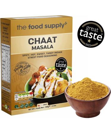 Premium Artisan Spice Mixes Great Taste Award Winner 2022-23 - All Natural Salt-Free | Vegan | No Colors | Gluten Friendly | Non-GMO - The Food Supply (Chaat Masala 100g (Pack of 2)) TFS Chaat Masala (2x100g) - Buy Online on GoSupps.com