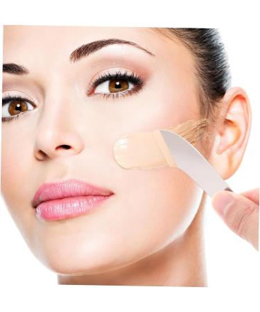 PLAFOPE 4pcs Face Foundation Spatula Makeup Plate Mixer Makeup Mixing Spatula Palette Stainless Steel Silver - Buy Online on GoSupps.com