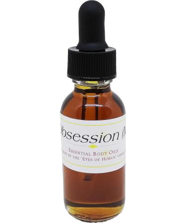 Obsession - Type For Men Scented Body Oil Fragrance Glass Dropper Top - Brown - 1 oz. - ID#36352 1 Fl Oz (Pack of 1)