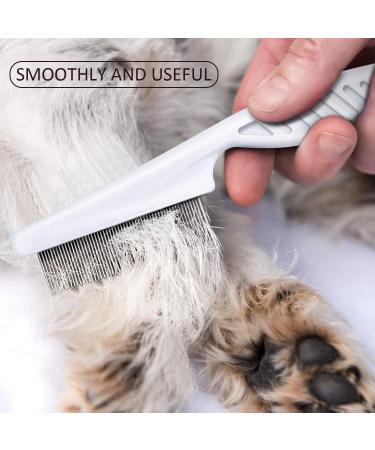 AOSEA 6 Pieces Flea Comb for Cats Dogs Lice Combs Fine Tooth Comb Grooming Set Remove Float Hair Tear Marks Tick Removal Tool White - Buy Online on GoSupps.com