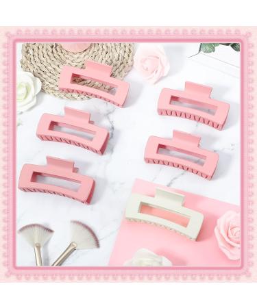 Xunyee 8 Pcs Bridesmaid Hair Clips - Large Matte Bridal Rectangular Claw Clips for Wedding - Pink Bachelorette Party Decor & Styling Accessories - Buy Online on GoSupps.com