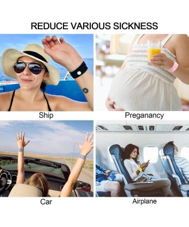 Buy Acupressure Bracelet for Nausea Relief | 8 Pairs Anti-Nausea Bands & Massage Rings for Adults & Kids - No Side Effects | Ideal for Travel Pregnancy & Motion Sickness - Buy Online on GoSupps.com