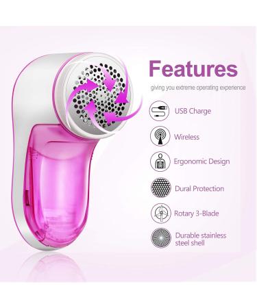 Lint Remover & Shaver for Clothing - Rechargeable USB 2 Extra Blades No Fabric Damage - Shop Internationally - Buy Online on GoSupps.com