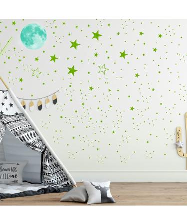 Glow in The Dark Wall Stickers - 1109pcs Luminous Dots, Stars, and Moon DIY Decor for Kids Room, Nursery, Bedroom - Ceiling or Wall Decoration - WallStickers - Buy Online on GoSupps.com