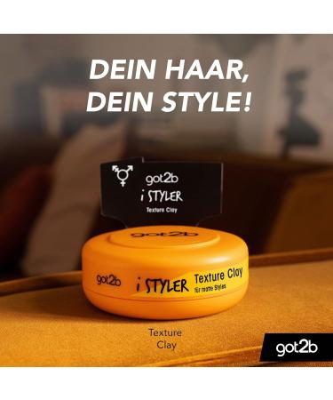GOT2B ISTYLER Texture Clay Halt 4 (75 ml) - Men's Hair Cream for Cool Matt Effect & Textured Style - Buy Now! - Buy Online on GoSupps.com