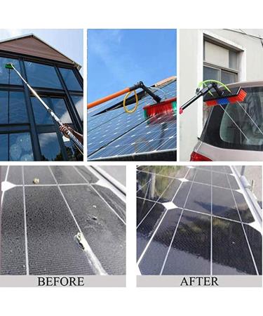 Window Cleaning Pole Telescopic Water Fed Extendable Brush for Indoor/Outdoor High Window Photovoltaic Panel Cleaning 7.2M - Buy Online on GoSupps.com